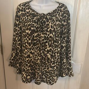 Chico’s leopard print blouse size 3